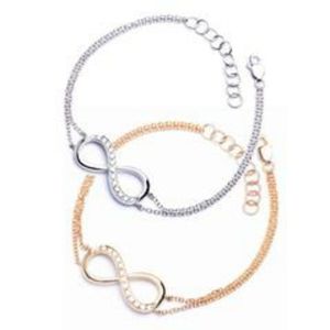 infinity love 14kt whitegold / yellow gold bracele